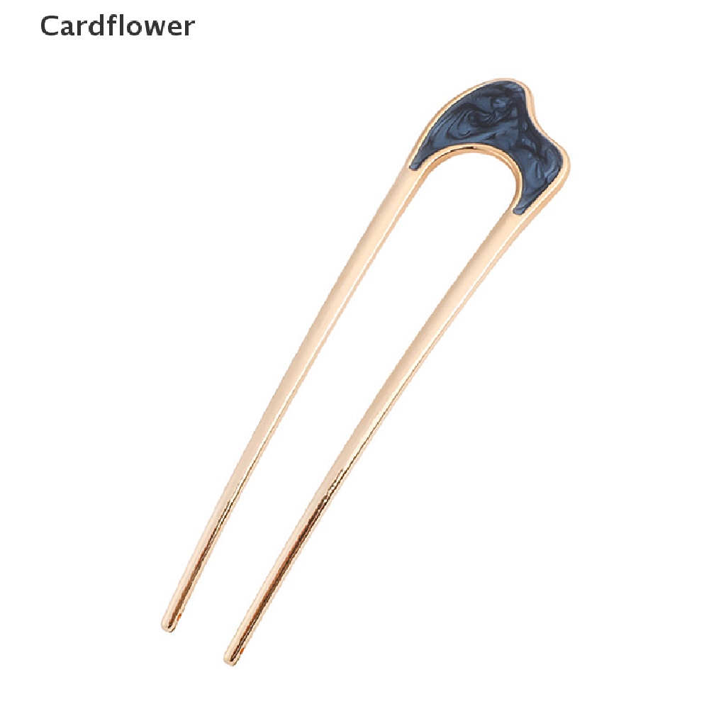 &lt; Cardflower &gt; Kẹp Tóc Kim Loại Thời Trang Tối Giản Hình Chữ U Cho Nữ Giảm Giá