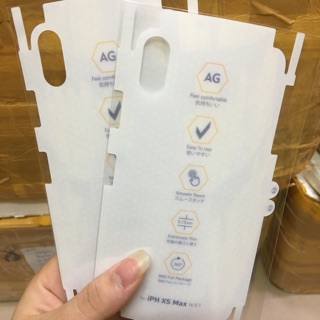 Dán PPF AG nhám chống vân iphone XS max( full mặt sau)