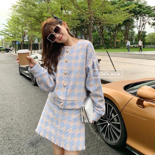 Set dạ kẻ CAO CẤP