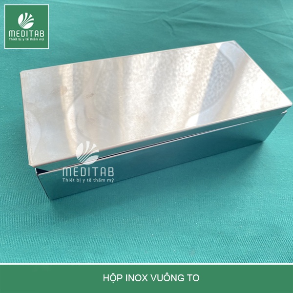 HỘP INOX CHỮ NHẬT, HỘP Y TẾ, HỘP INOX MEDITAB ( HÀNG LOẠI 1) (HÀNG CHÍNH HÃNG)