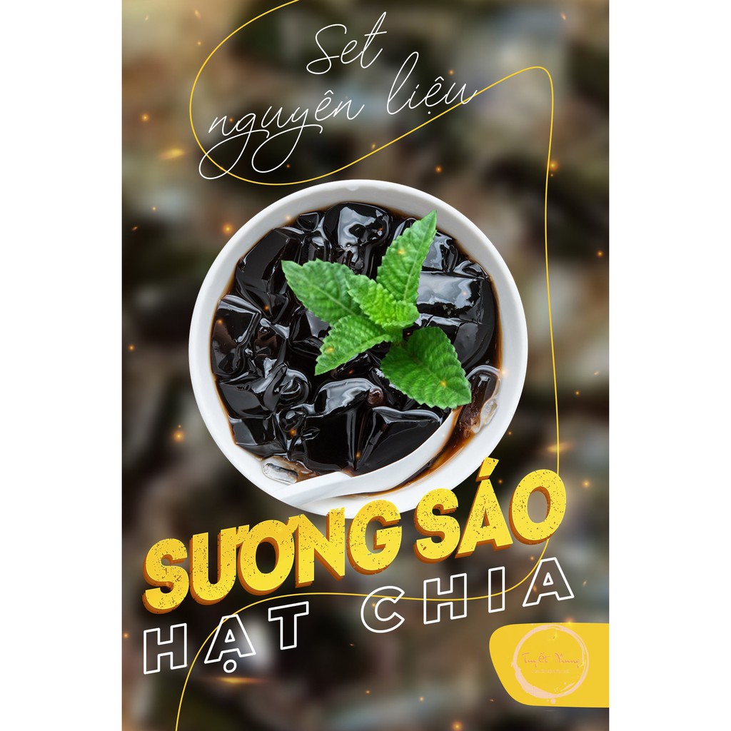 [ Now Ship] Set Sương Sáo Hạt Chia Cốt Dừa ( Set Lớn) 5 Vị Tặng Công Thức - TUYẾT NHUNG