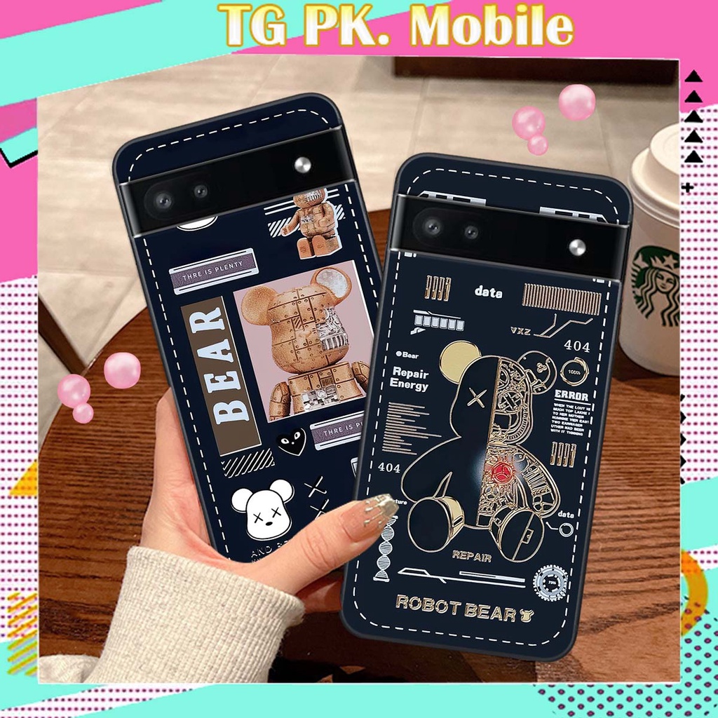 Ốp Google Pixel 6/ 6A in hình BearBrick Robot, Động Cơ cực hót