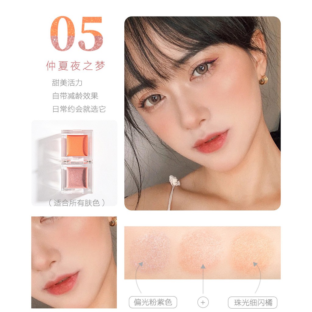 Phấn Má Hồng Tích Hợp Bắt Sáng CVZ 2 Trong 1 Thiết Kế Dạng Khối Chất Lượng Cao | BigBuy360 - bigbuy360.vn