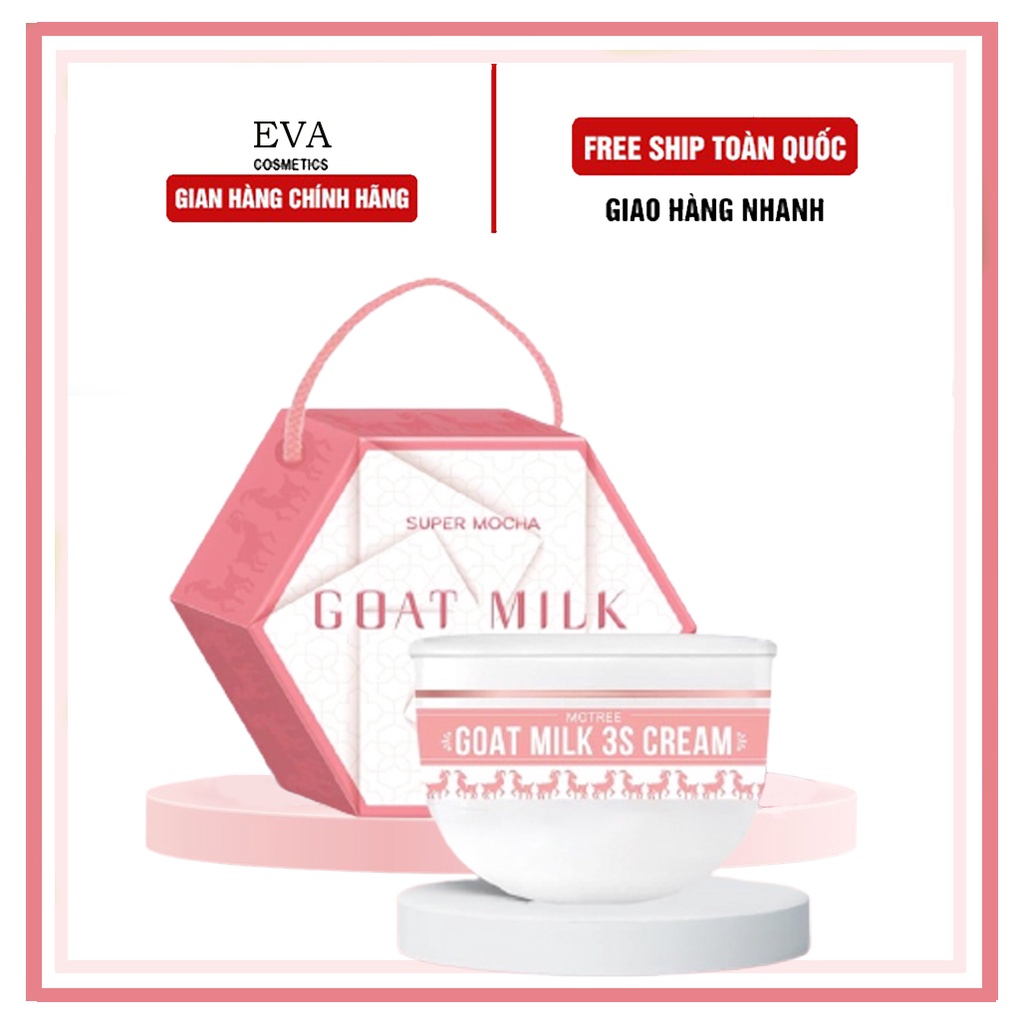 Kem body sữa dê MOCHA, kem dưỡng trắng da, dưỡng ẩm làm mịn da, 1 hộp 200gr