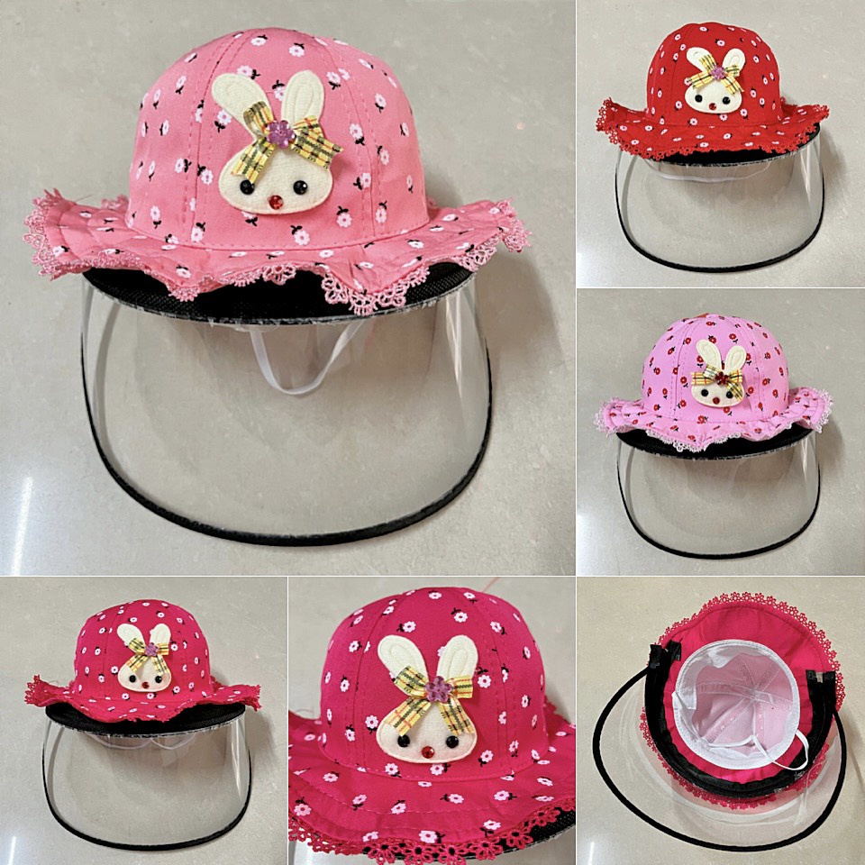 NÓN CHỐNG DỊCH THỎ CUTE CHO BÉ GÁI