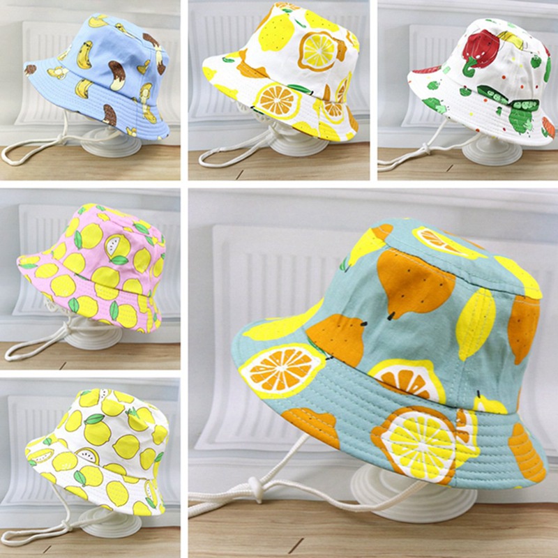 Mũ tai bèo chống nắng họa tiết trái cây đáng yêu thời trang mùa hè mới dành cho bé