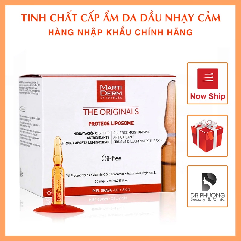 [CHÍNH HÃNG] Tinh chất chống lão hóa, phục hồi và kiểm soát bã nhờn Martiderm The Originals Proteos Liposome ( ỐNG LẺ)