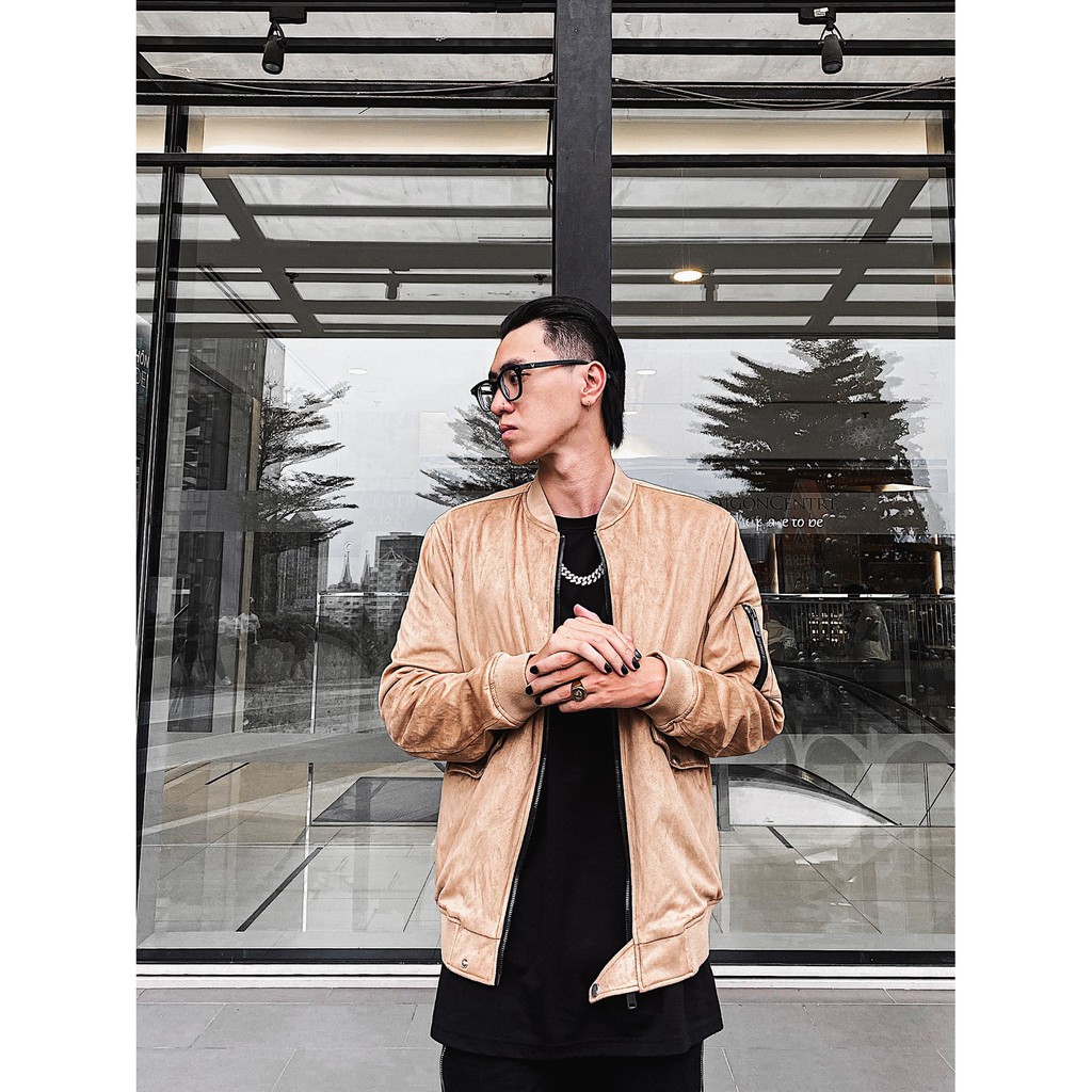Áo khoác da MIKENCO Suede Bomber Jacket