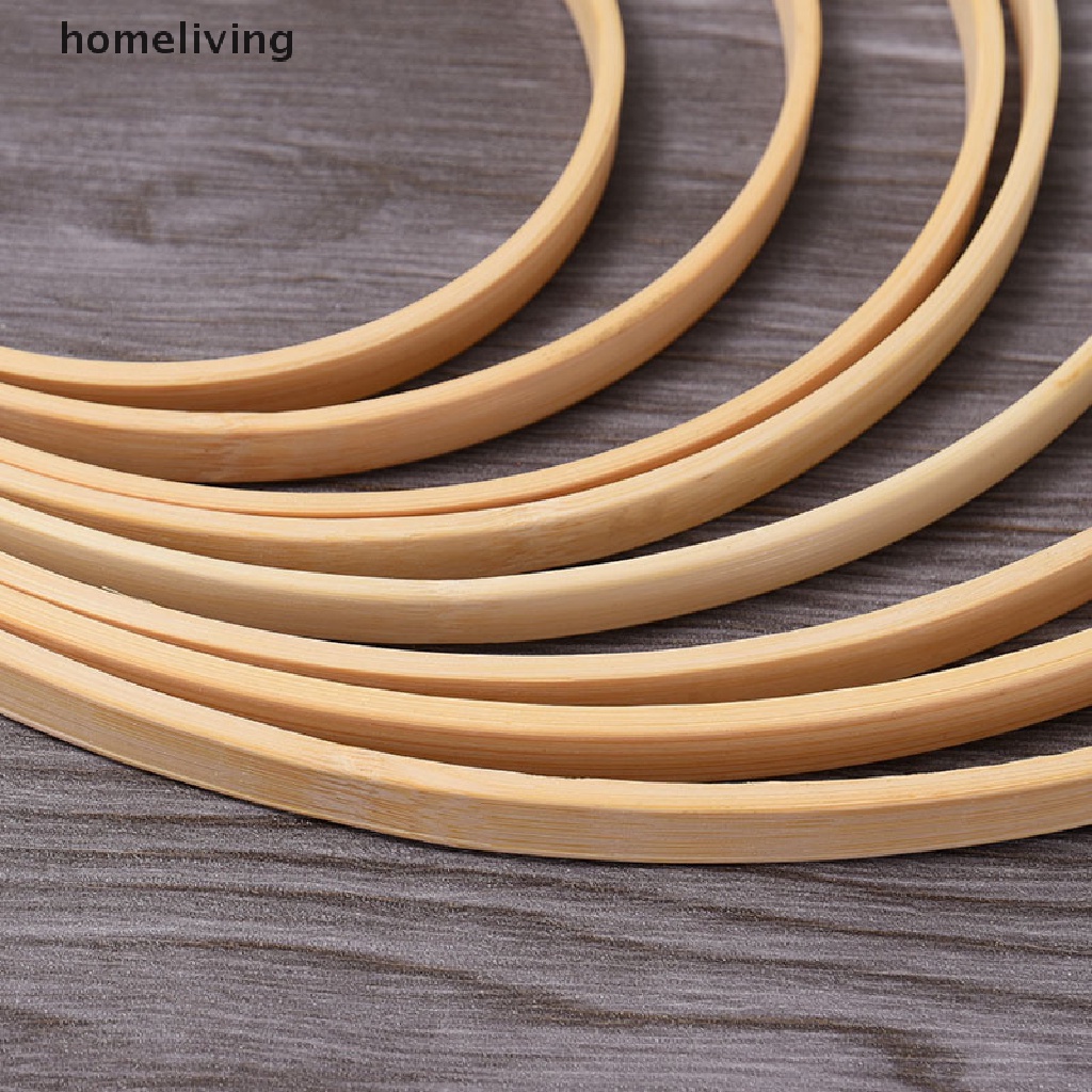 Khung Thêu Tranh Chữ Thập Hình Tròn Bằng Gỗ Tre DIY
