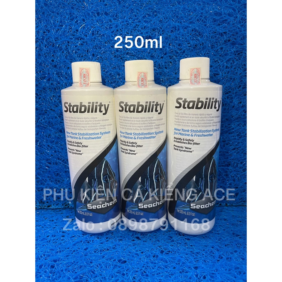 Seachem Stability  Vi sinh cho hồ cá biển và hồ cá nước ngọt của Mỹ