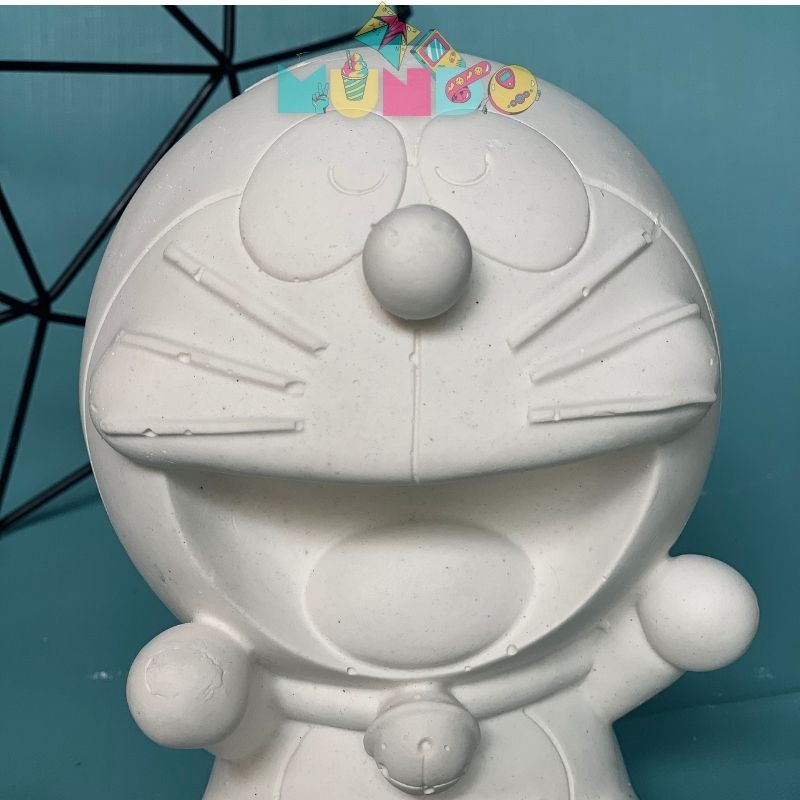 Tượng tô màu (có màu cọ) cao cấp DORAEMON, tượng thạch cao MUNDO