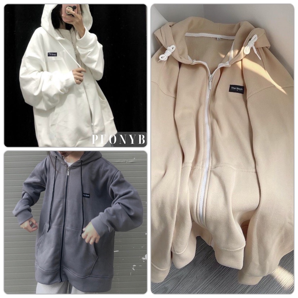Áo Khoác Nỉ Logo Chữ Noah PEONYB Unisex [FREESHIP] Thun kiểu form rộng tay dài bồng jacket oversize đường phố hàn quốc