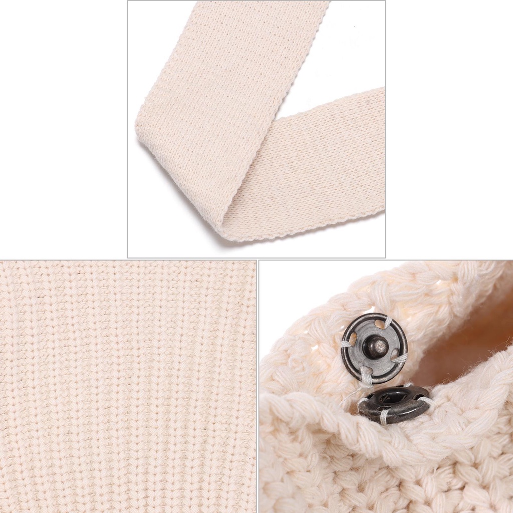 NIUYOU Túi Xách Nữ Đan Len Ngăn Chứa Rộng Thời Trang