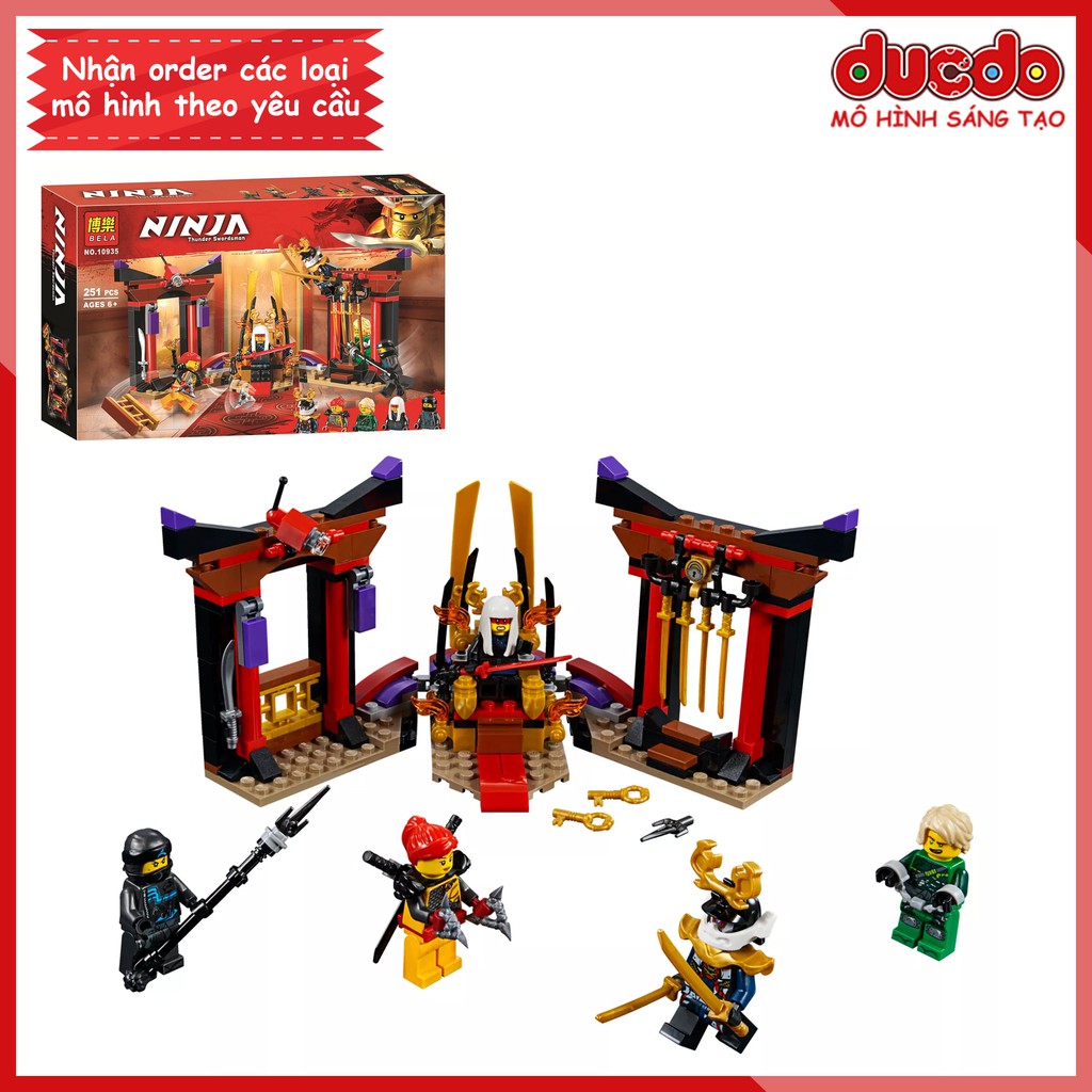 BELA 10935 Lắp ghép Ninjago ngai vàng Throne Room Showdown - Đồ chơi Xếp hình 70651 Ninja Mô hình LEPIN 06090
