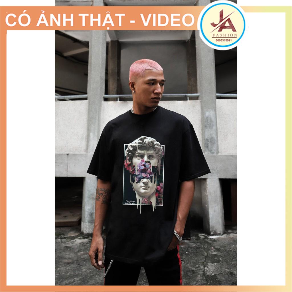 Áo thun  tay lỡ form rộng đầu người tượng hoa  ,Áo phông nam nữ  unisex phong cách ulzzang hàn quốc JASHOP