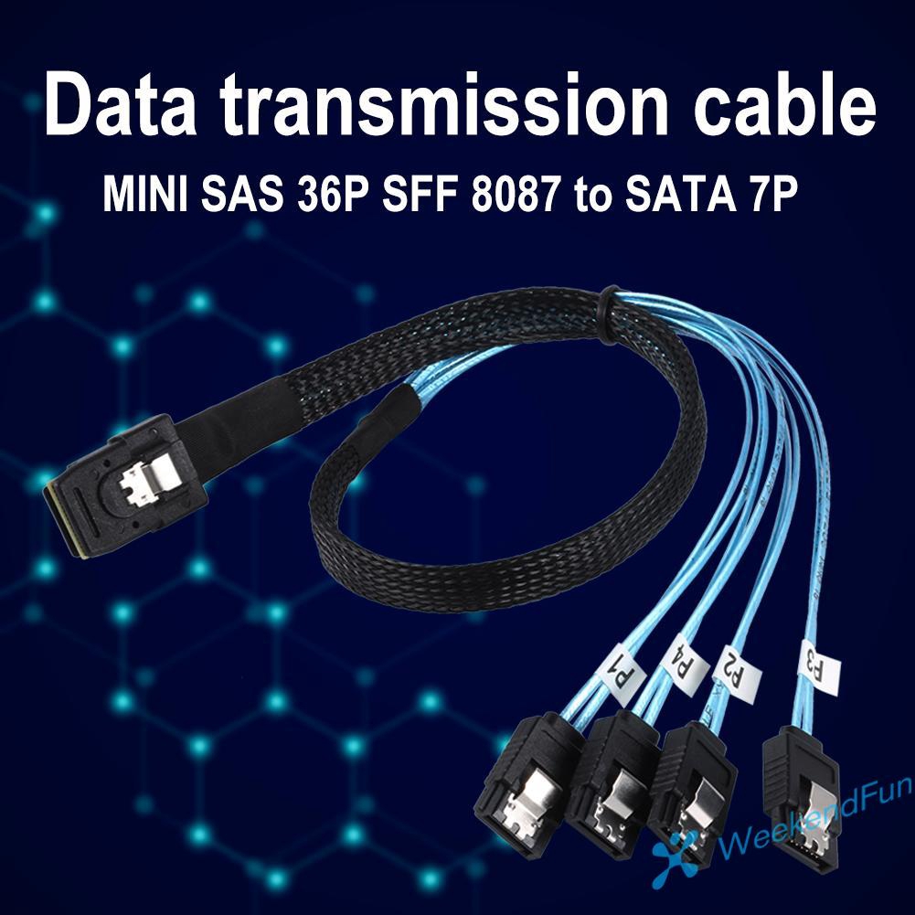 Dây Cáp Tách Mini Sas 36p Sff 8087 Sang 4 Sata 7p