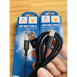 Cáp sạc 3A dây dù , truyền dữ liệu siêu nhanh