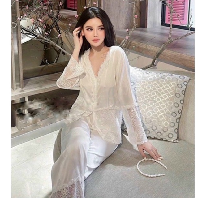 BỘ PIJAMA LỤA SATIN CAO CẤP BÈO BÈO