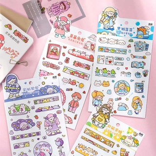 Rabbit Series Cute Cartoon Stickers Diary Stickers DIY Material Decoration Stickers