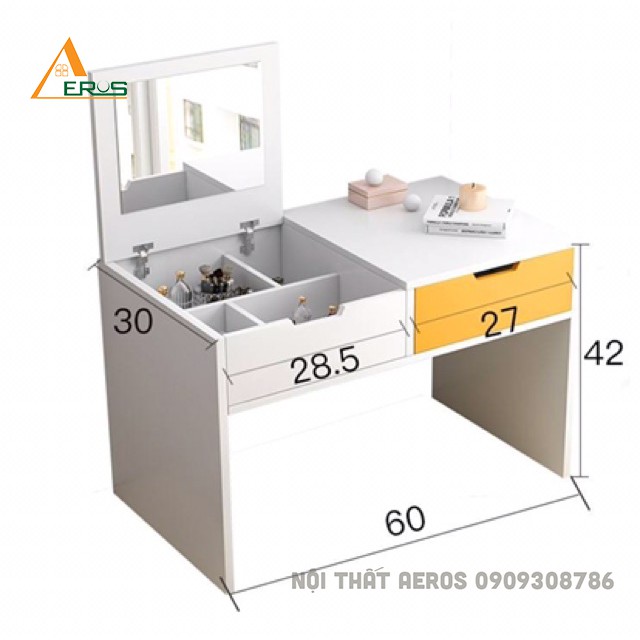 Bàn trang điểm ngồi bệt nhỏ gọn xinh xắn BTD-21