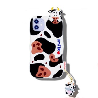 [KÈM DÂY]Ốp lưng iphone Con bò 3D N37