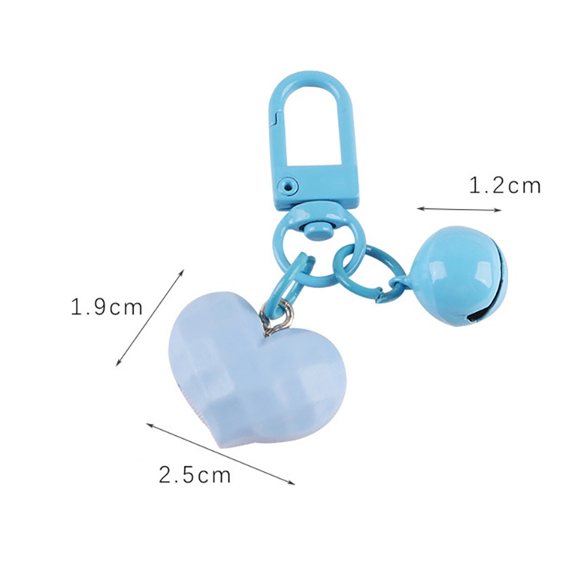 Móc Khóa Trái Tim/ Chuông Màu Sắc Ngọt Ngào Xinh Xắn