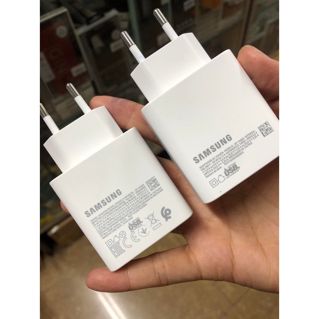 Cóc Củ Sạc Siêu Nhanh 65W Samsung Zin Hãng Cho Các Đời Máy Mới Nhất Của Samsung Giá Tốt Có Bảo Hành