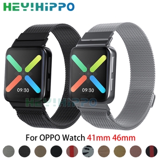 Dây Đeo Inox Khóa Nam Châm Cho Đồng Hồ Thông Minh Oppo Watch 46mm 41mm