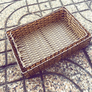 khay chữ nhật nhựa giả mây