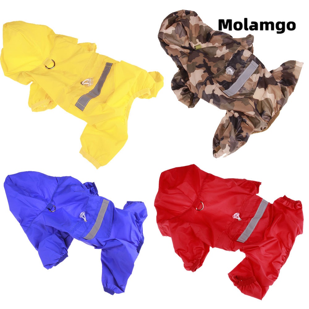 Áo Mưa Trong Suốt Chống Thấm Nước Có Mũ Trùm Thiết Kế Chắn Gió Tiện Dụng Cho Thú Cưng