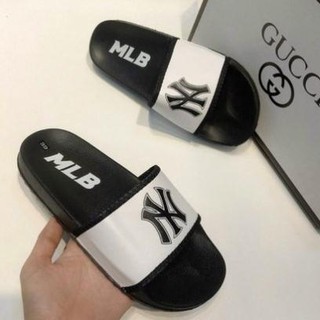 Dép 𝗠𝗟𝗕 𝗡𝗬 2021 màu trắng , dép nam quai ngang  hàng đẹp full box hãng