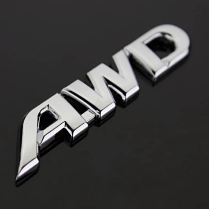 Sản phẩm Decal tem chữ AWD inox dán ô tô: Mã sản phẩm G40108 .