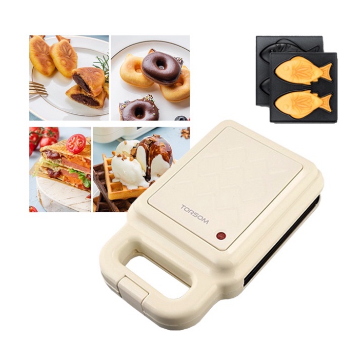 Máy làm bánh đa năng, nướng bánh cá takoyaki Torsom mini 600W