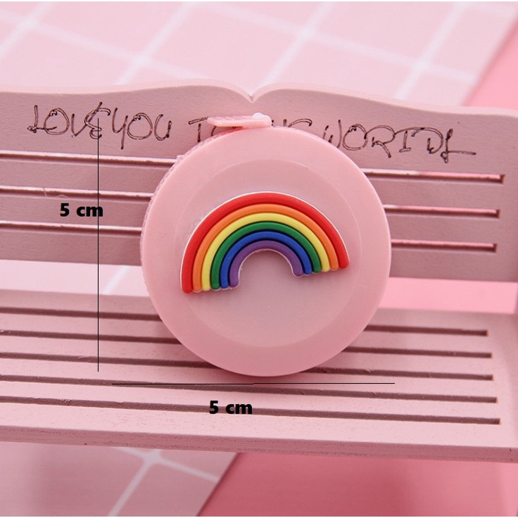 Thước Dây Cuộn Mini Rút Tự Động Họa Tiết Hoạt Hình CUTE