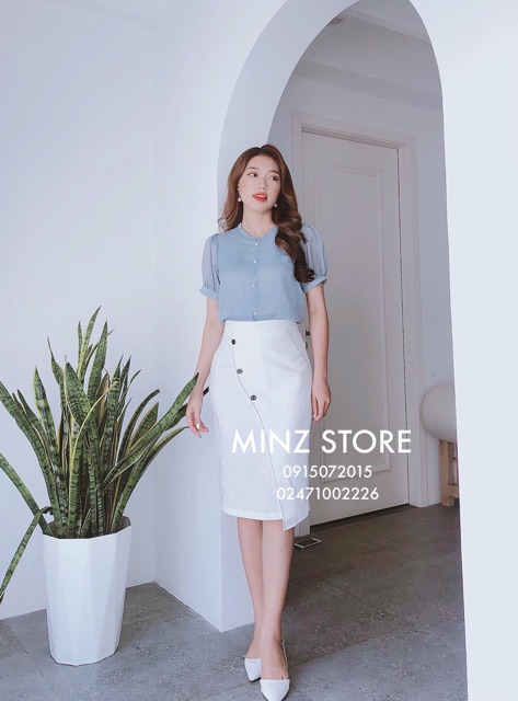 Chân váy bút chì trần chỉ cách điệu trẻ trung | BigBuy360 - bigbuy360.vn