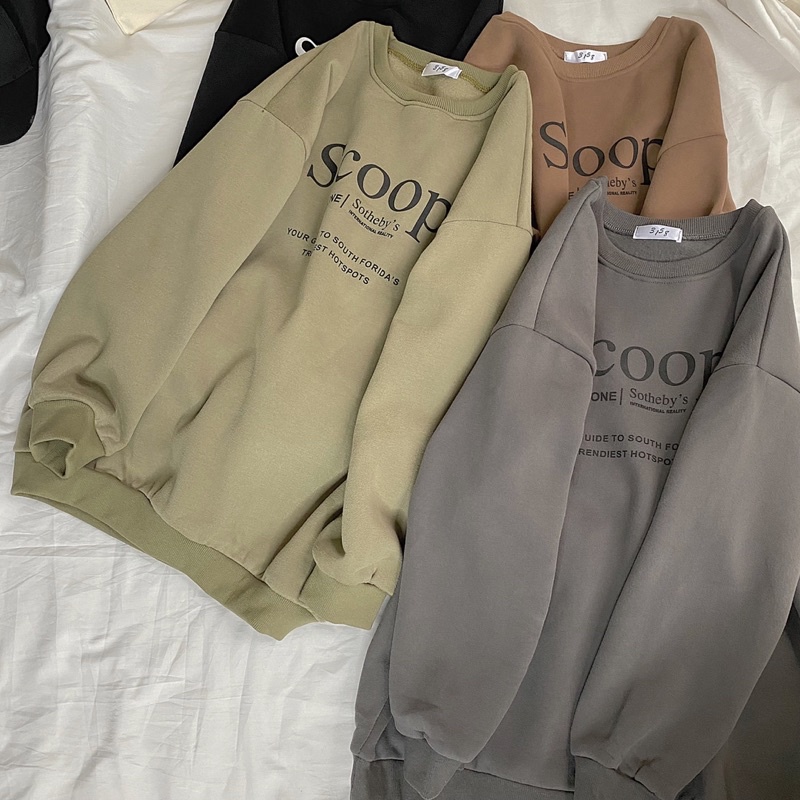 Áo HOODIE nỉ nhung form rộng màu trầm Unisex, sweater chất nỉ mặt nhung màu ( nâu, xám khói, đen, rêu ) khoác xinh