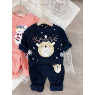 Bộ nỉ họa tiết noel