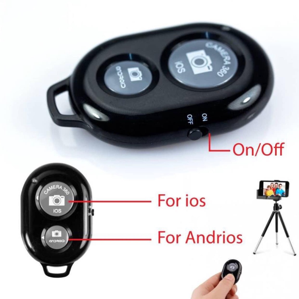 Nút Bấm Bluetooth Điều Khiển Từ Xa Chụp Ảnh Tự Động Cho Smartphone