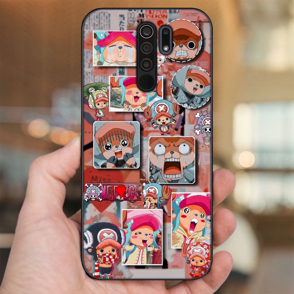 Ốp lưng Xiaomi Redmi 9 viền đen in hình Chopper One Piece Đảo Hải Tặc