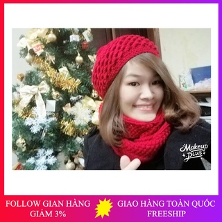 Khăn ống mũ len đan tay