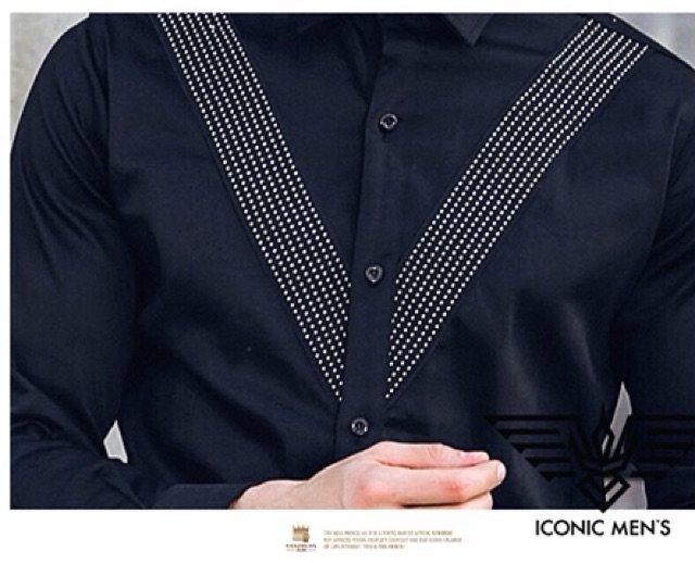 Sơ mi chữ V kết cườm cao cấp