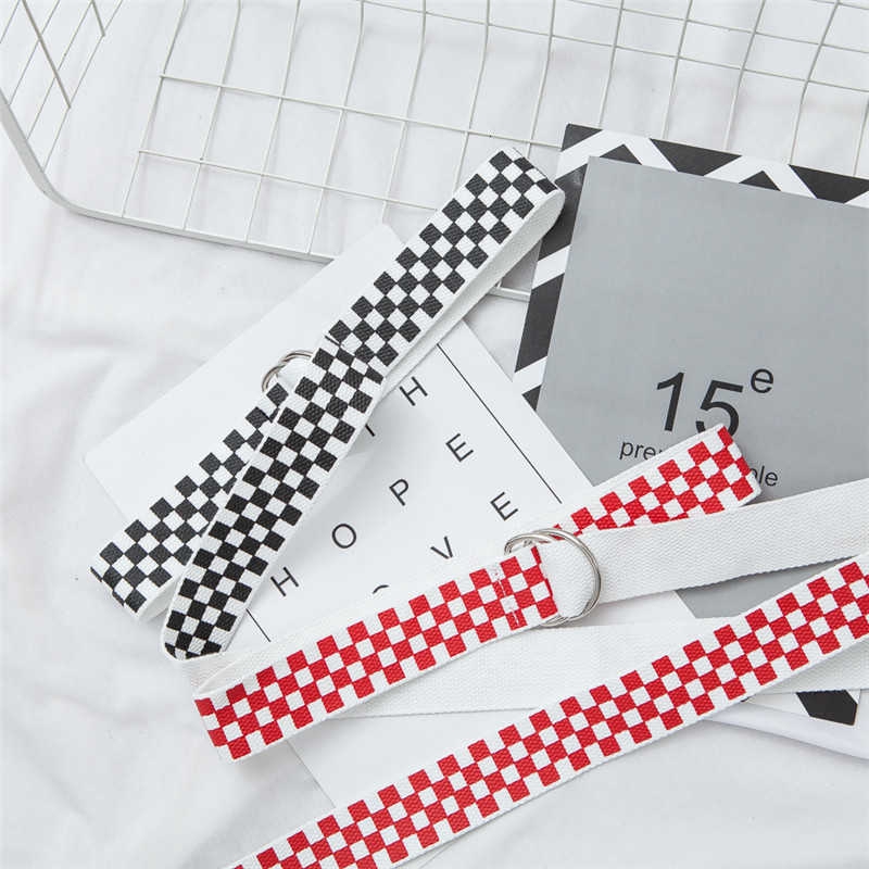 Dây Nịt Vải Sọc Ca Rô 13527bf Cho Nam Nữ