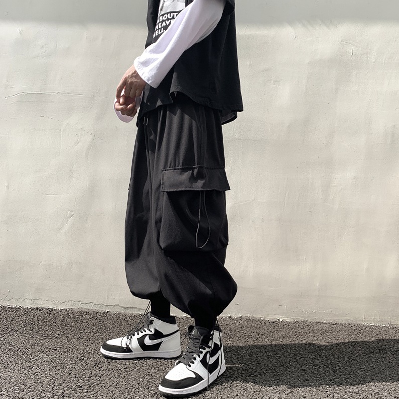 【S-3XL】Quần Túi lớn dáng rộng phong cách Hip hop thời trang cho nam