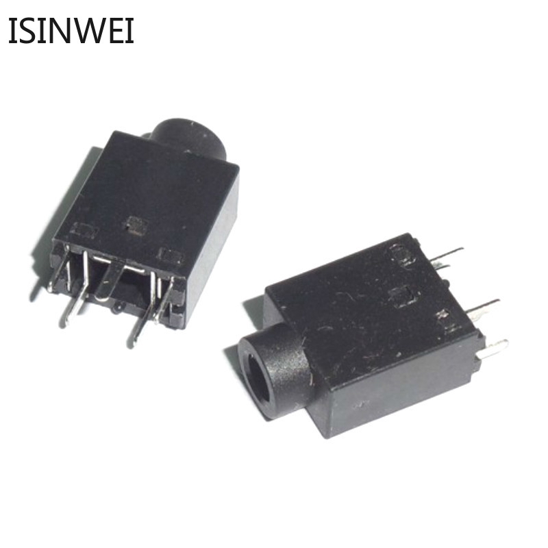 Bộ 10 cái đầu cắm DIP 5PIN xoay 180 độ cho ổ cắm tai nghe PJ358 PJ-358 3.5mm