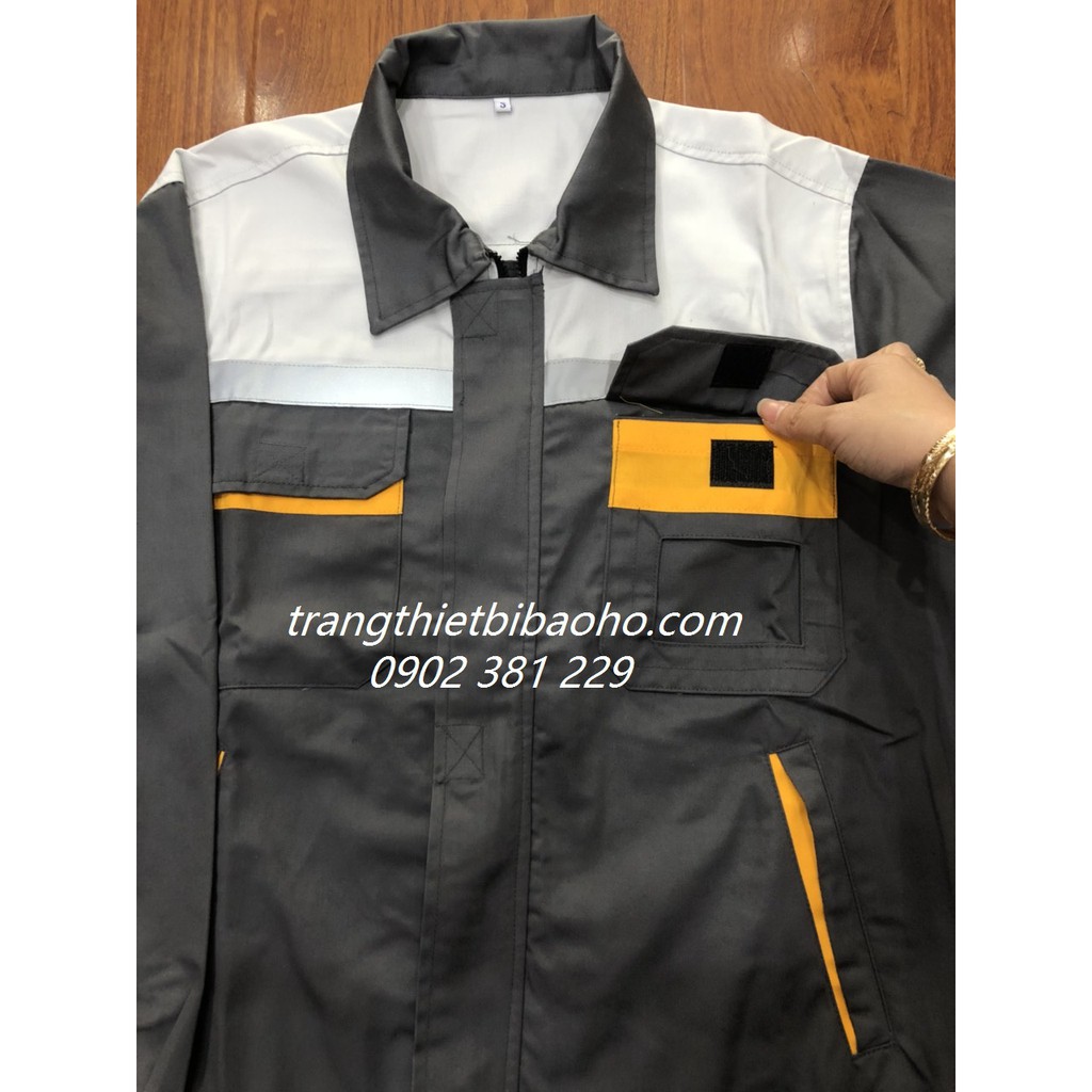 Bộ quần áo kỹ sư, kỹ thuật may sẵn Vinfast vải Pangrim Hàn Quốc tay dài PR04