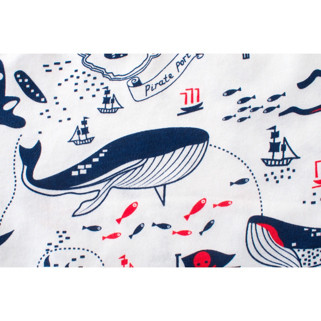 Áo Thun Cotton Tay Ngắn In Cá Mập Hoạt Hình Thời Trang Mùa Hè 3 Màu Dành Cho Trẻ Em