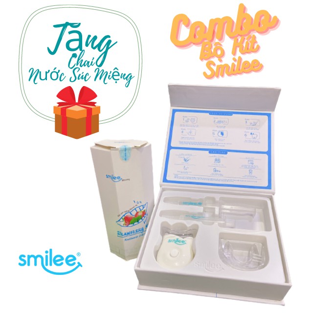 (TẶNG KEM ĐÁNH RĂNG SMILEE+BÀN CHẢI+FREESHIP] Bộ Kít Tẩy Trắng Răng Smilee  Làm Trăng Răng Sau 7 Ngày