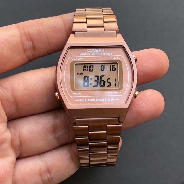 casio b640 rose gold