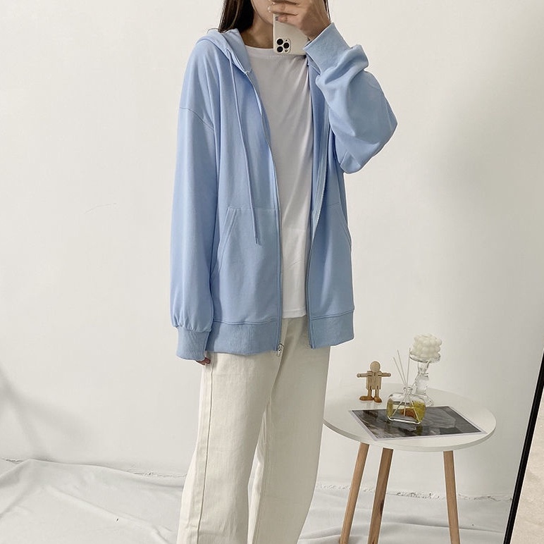 Áo Khoác Hoodie Dáng Rộng Thời Trang Xuân Thu Cho Nữ