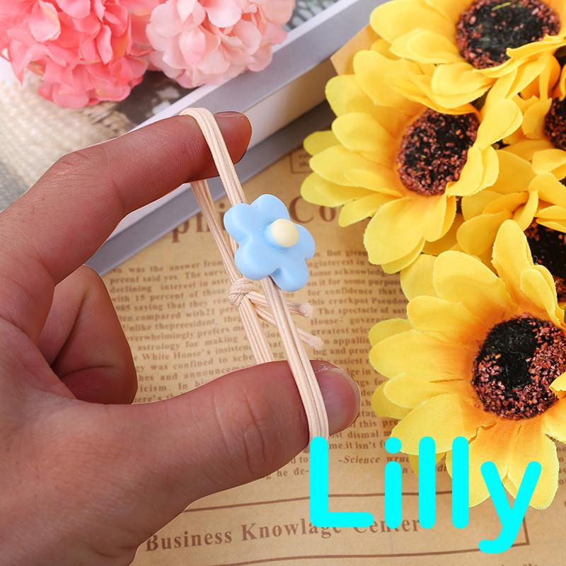 Dây buộc tóc đuôi ngựa hình hoa dễ thương cho nữ